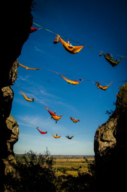 Bring the travel hammocks when touring in a group