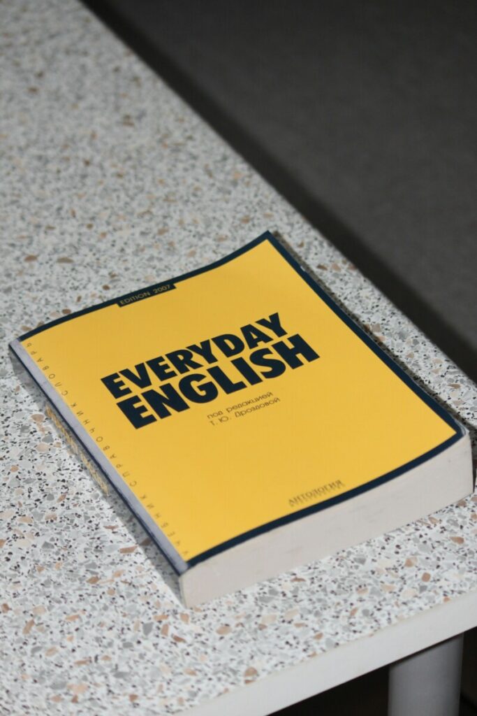 a yellow english book
